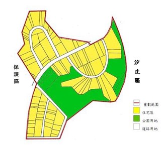 內湖區第八期市地重劃範圍及土地使用分區示意圖 