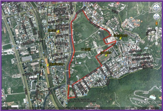 奇岩新社區區段徵收航照位置圖