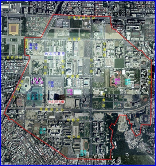 松山區第二期市地重劃區航照位置圖