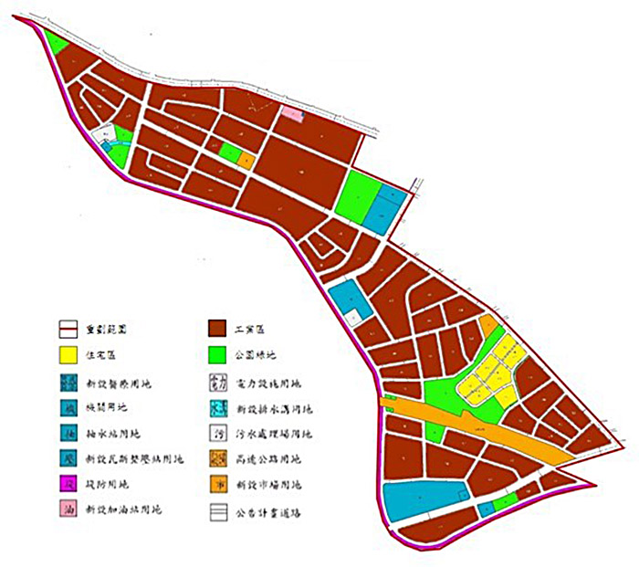內湖區第六期市地重劃範圍及土地使用分區示意圖