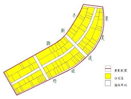 木柵區第一期市地重劃範圍及土地使用分區示意圖