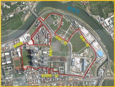 南港區第一期市地重劃區航照位置圖